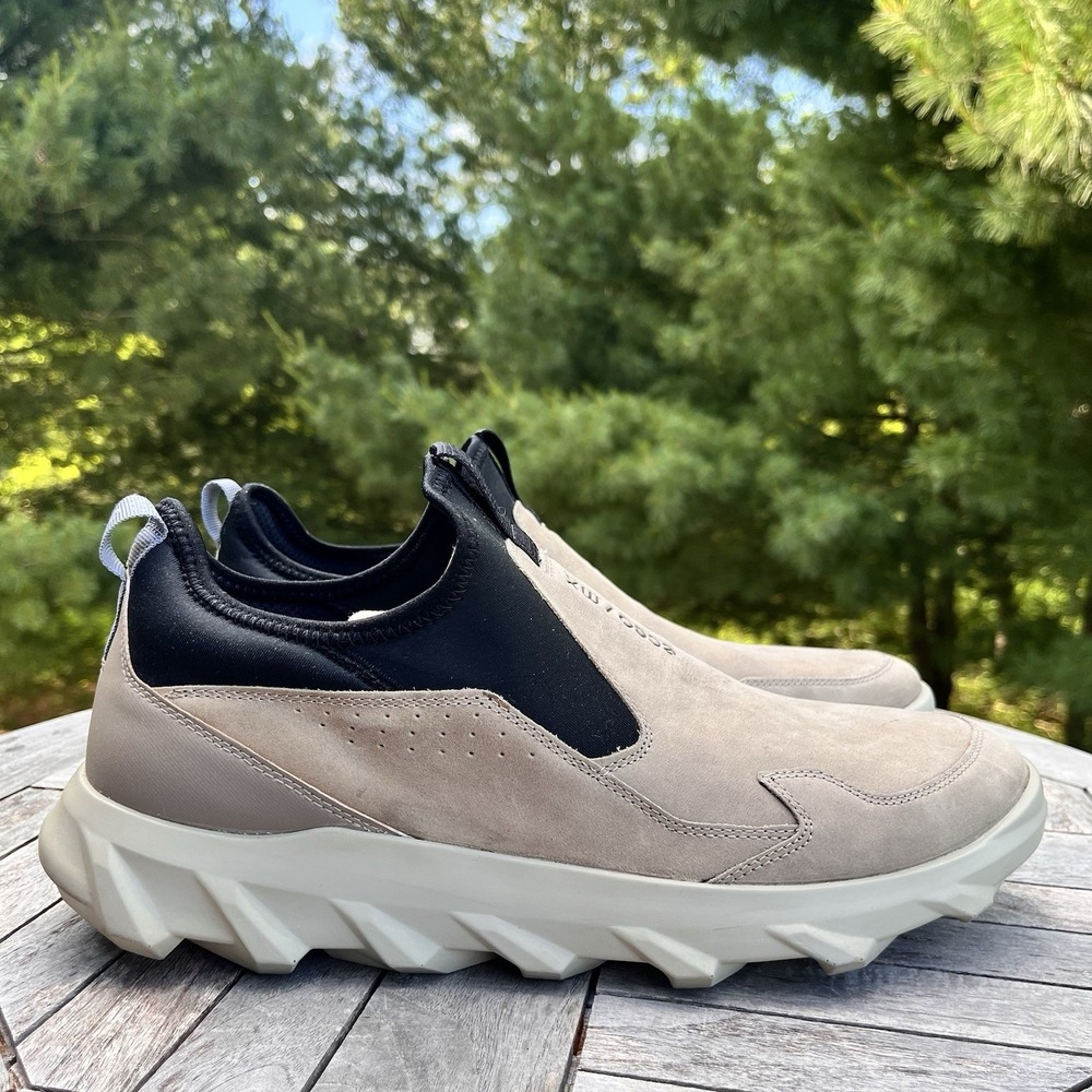 Ecco MX Slip On Sneaker Mens Sz 46 | 12-12.5 Gray Beige Hike Trail Athletic Shoe